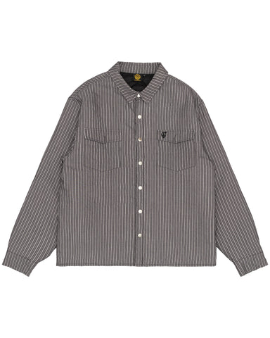 Insulated Snap Striped Work Shirt